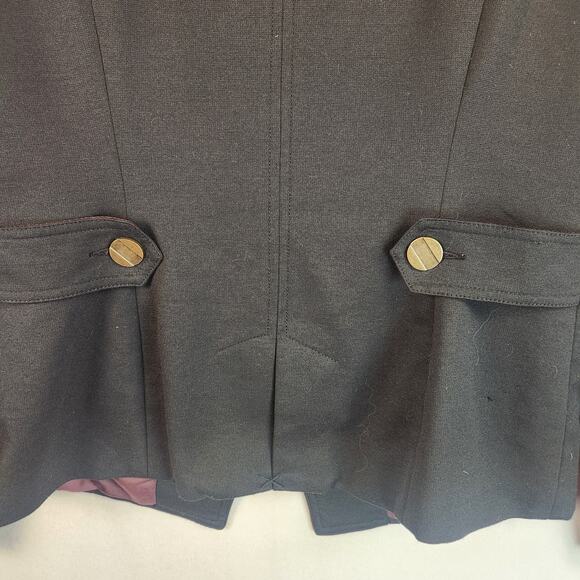 Tribal Blazer Women’s SZ 10 Black Lined Knit Decorative Buttons EUC - Picture 9 of 15